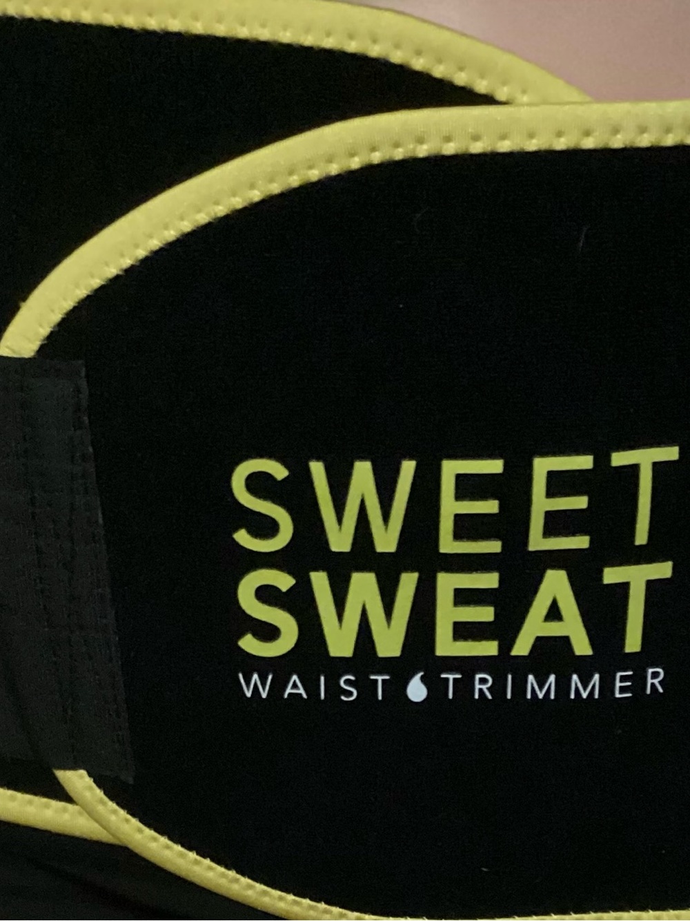 Sweet Sweat Waist Trimmer - Black with Yellow Trim